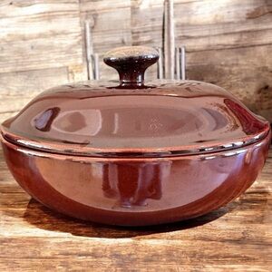Vintage Sango Nova Brown #4933 Round Covered Casserole 3 Qt with Lid NWOB